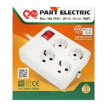 عکس چند راهی برق ارتدار پارت الکتریک مدل چهار خانه مربع