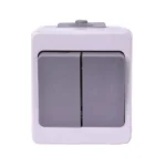 کلید دو پل روکار پارت الکتریک مدل برکه